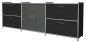 Preview: Design-Sideboard-graphit-glas-chrom